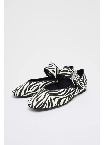 Жіночі балетки Zara | чорно-білі (361248114)