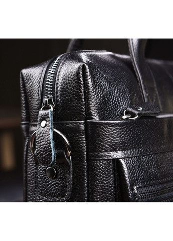 Чоловіча шкіряна сумка портфель для документів формат А4. Шкіряний діловий портфель чорний Eton (365848194)