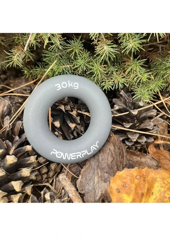 Оригінал! Еспандер кистьовий силіконовий PP-4324 Hand Grip Ring X-Hard 30 кг. Сірий PowerPlay (398848508)