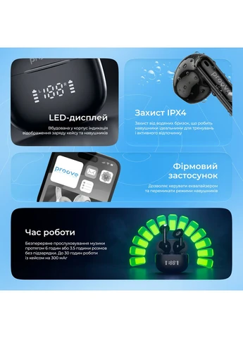 Навушники бездротові Digital Black Proove (360421587)