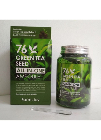 Ампульна сироватка для обличчя 76 green tea seed all-in-one омолоджуюча FarmStay (282588103)
