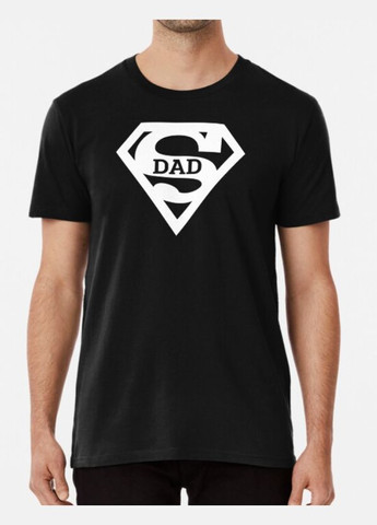 Чорна чоловіча футболка з принтом dad для батька Stedman