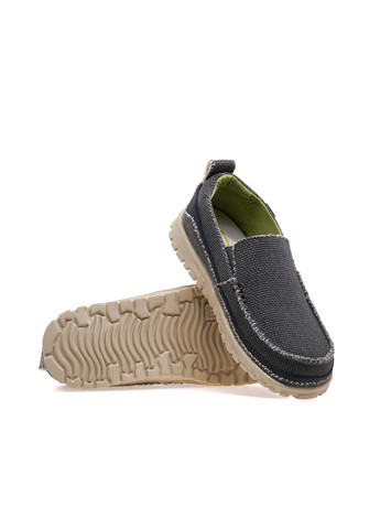 Серые мокасины мужские caress/black Hodaki