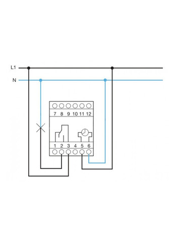 Таймер аналоговий добовий EHN111 16А 1 перемикаючий контакт із запасом ходу 120 годин механічне реле часу (3823) Hager (295032884)