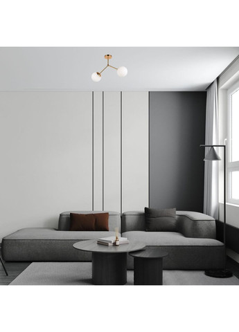 Потолочная люстра с двумя плафонами (52-9811-2 GD+WH) No Brand (371812466)