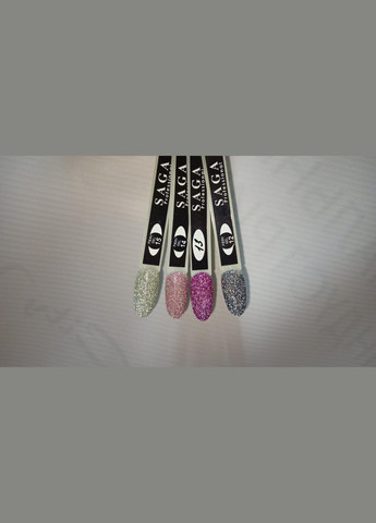 Светоотражающий Гель лак №15 - серебряный с микроблеском Saga (342376476)