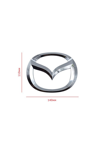 Емблема решітки 110х140 мм хром (на кліпсах) C23551731 Mazda (369610873)