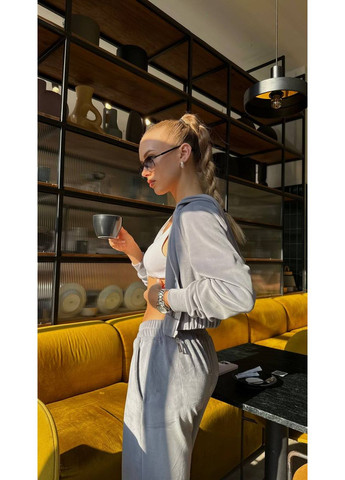 Жіночий велюровий костюм з камінням Fashion (362476018)