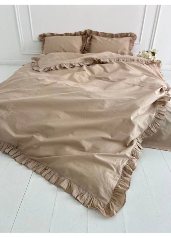Наволочка з рюшею 70х70 на блискавці Бязь Gold Luxe No Brand (401912481)
