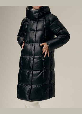 Черная зимняя куртка женская длинная черная Snow Owl