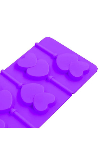 Силіконова форма для морозива і цукерок на паличці "Сердечка" Kitchen Master (338656764)