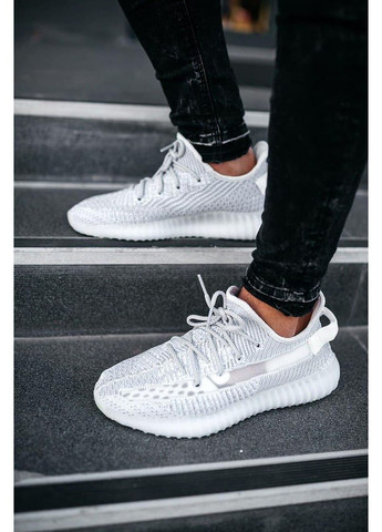 КРОСІВКИ ЖІНОЧІ ADIDAS YEEZY BOOST 350 V2 STATIC FULL REFLECTIVE АДІДАС ІЗІ БУСТ No Brand сірі демісезони (367167994)