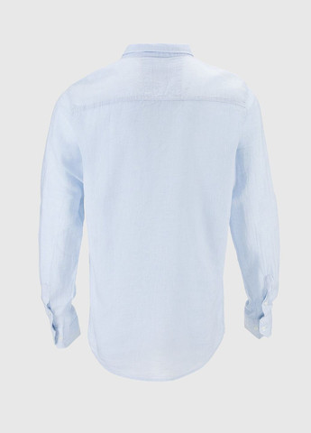 Голубой кэжуал рубашка однотонная Figo