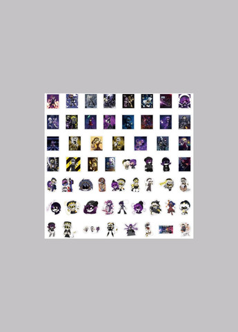 Набор наклеек Дроны Убийцы Murder Drones стикеры 50 штук стикерпак стикербомбинг на ноутбук самокат гаджеты No Brand (322931128)