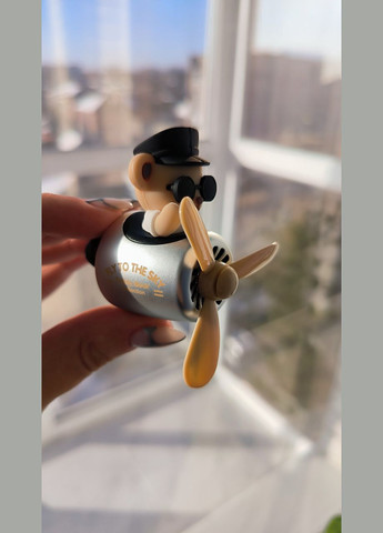 Ароматизатор автомобильный Pilot Bear Silver Мишка Пилот Серебро No Brand (317565196)