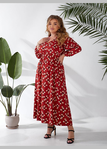 Красное повседневный, праздничный платье Zemal с цветочным принтом