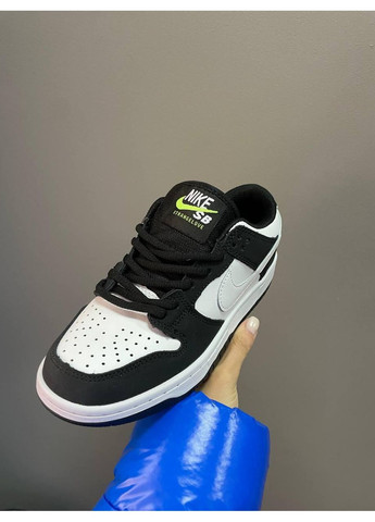 Чорні Осінні кросівки чоловічі nike sb dunk low retro white black найк сб данк No Brand