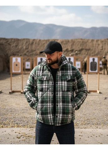 Зеленая демисезонная демисезонная мужская куртка клетчатая зеленая Freedom