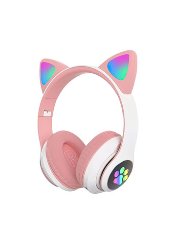 Бездротові портативні bluetooth TWS навушники з котячими вушками Cat STN-28 Рожеві No Brand (334011290)