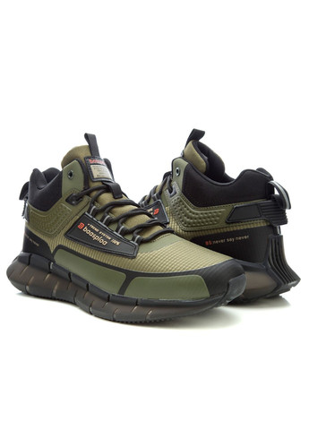 Оливковые (хаки) зимние кроссовки мужские Baasploa