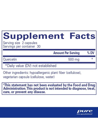 Quercetin (60 капсул)/ Кверцетин від (США) Pure Encapsulations (400532671)