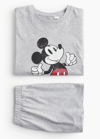 Шорти жіночі сірі з бавовняної тканини -М(тільки шорти) H&M (335363406)