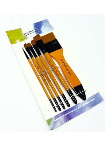 Набір пензликів для малювання з нейлону 6 штук Worison (322650334)