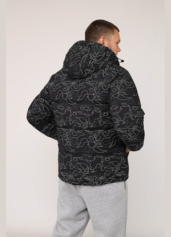 Черная зимняя куртка двусторонняя мужская цвет черный цб-00276130 Yuki