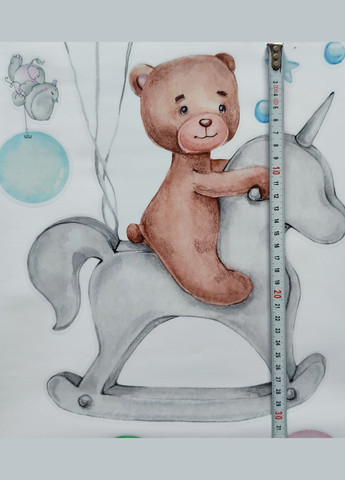 Наклейка на стіну в дитячу Звірята на повітряних кульках ( лист 30 х 60 см) Б146 No Brand (302242583)