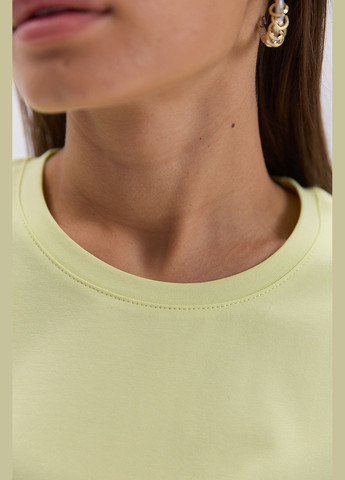 Базова жіноча футболка молочного кольору Arjen - (324392545)