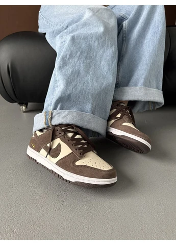 Кросівки жіночі і чоловічі Nike Sb Dunk Pale Ivory Baroque Brown | Найк СБ Данк низькі коричневі No Brand коричневі демісезони (400998571)
