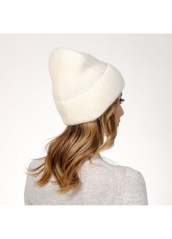 Шапка біні жіноча ангора молочна LORETTE LuckyLOOK 261-396 (322792912)