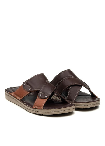 Коричневые шлепанцы (1103) Goretti