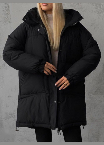 Чорна демісезонна куртка жіноча No Brand