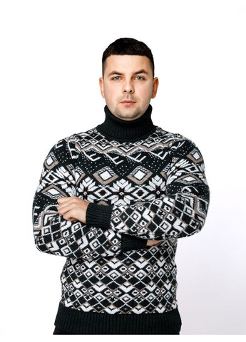 Темно-зеленый зимний мужской свитер цвет темно-зеленый цб-00233272 Gerekli