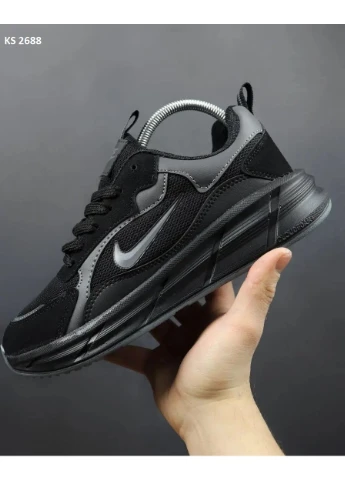 КРОСІВКИ ЖІНОЧІ NIKE RACER TOTAL BLACK НАЙК РЕЙСЕР ЧОРНІ No Brand чорні демісезони (392000221)
