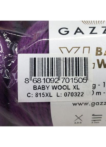 Пряжа Baby Wool XL цвет 815 Фуксия Gazzal (352743318)