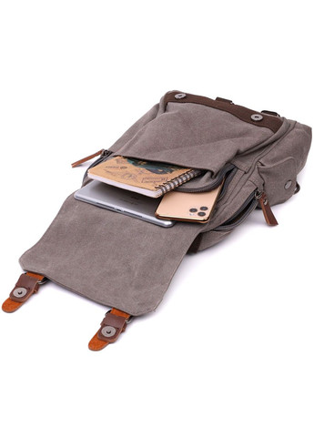 Оригинальная сумка через плечо из плотного текстиля 22442 Серый Vintage (331913295)