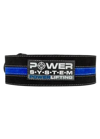 Пояс для пауерліфтингу PS-3800 PowerLifting шкіряний Black/Blue Line Power System (389565236)