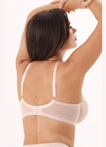 Пудровый бюстгальтер балконет с формованными чашками Kalyna с косточками