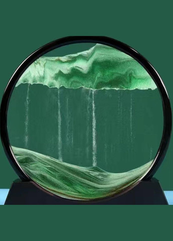 Картина 3Д Рухомий пісок Антистрес.Чорна рамка з зеленим кварцовим піском No Brand (295058813)