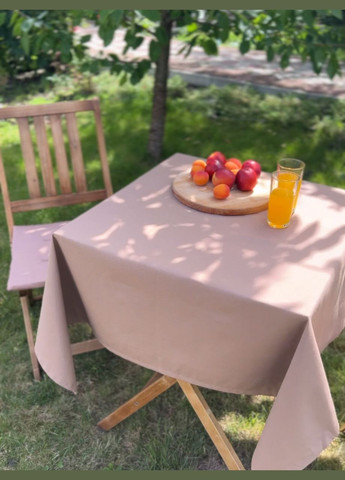 Водоотталкивающая Скатерть " Ореховый однотон" 120х100 см (+ 2 салфетки 30х40) No Brand (317275391)