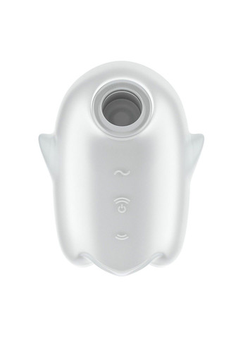 Вакуумний кліторальний стимулятор з вібрацією Glowing Ghost White, світиться в темряві Satisfyer (333332631)