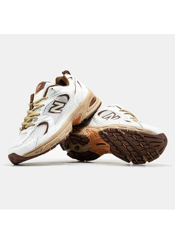 КРОСІВКИ ЖІНОЧІ NEW BALANCE 530 WHITE BROWN НЬЮ БЕЛАНС 530 No Brand білі демісезони (367173835)