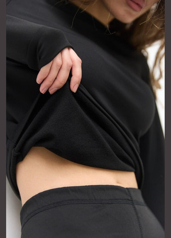 Женское термобелье на флисе лонгслив и леггинсы S M L XL черное, Украина OBR (306614176)