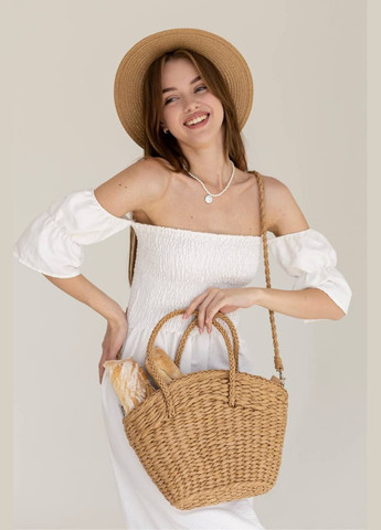 Жіноча літня плетена сумка з довгою ручкою Ecuador No Brand (293510683)