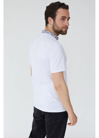 Біла чоловіча футболка-вишиванка з орнаментом (fm2827) Folk Moda (365859981)
