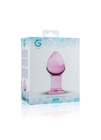 Розовая анальная пробка из стекла Pink Glass Buttplug No. 27 Gildo (303903150)