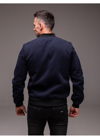 Синяя демисезонная кашемировая куртка – бомбер с подкладкой No Brand