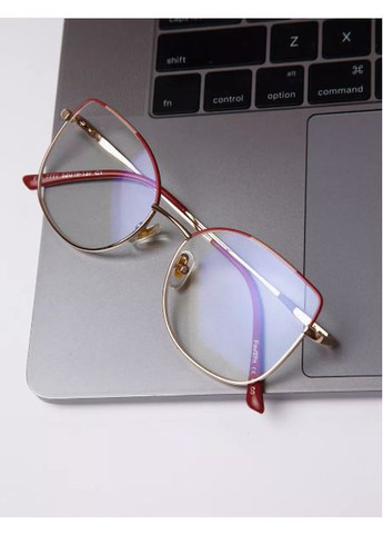 Жіночі фотохромні окуляри для зору -5.00 червоні БлюБлокер Антиблік Fabia Monti (337171379)